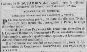 1836-02-29 Journal Rouen Paquebots1